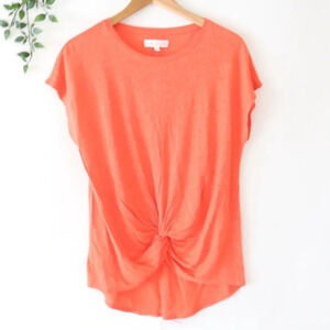 NWOT L&G Softserve Linen Twist Front Top